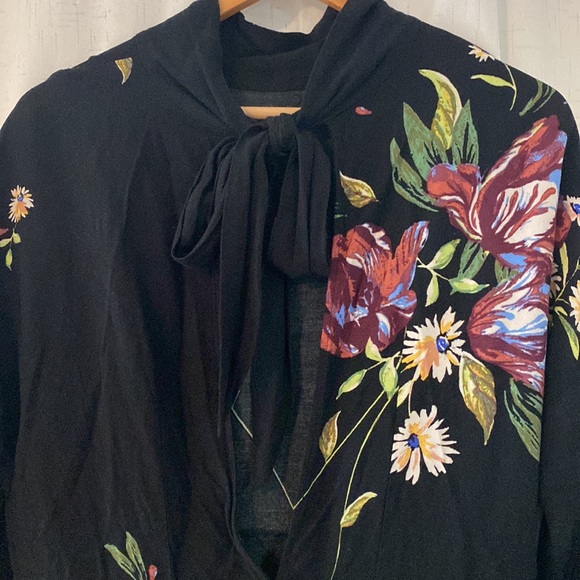 Open back long sleeve floral Free People shirt - Picture 4 of 5